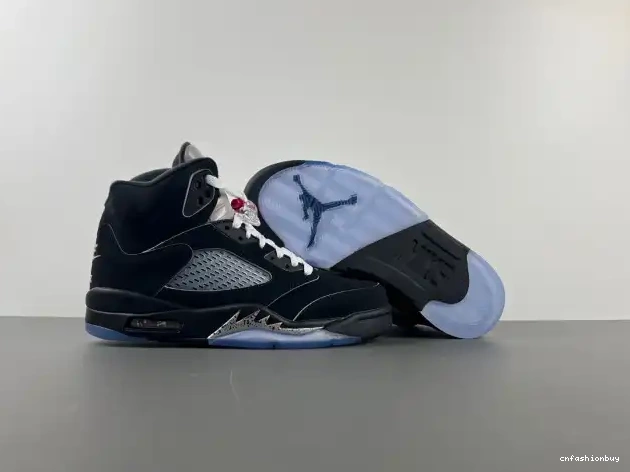Reimagined HF3975-001 Metallic Jordan Air 5 Black 0427